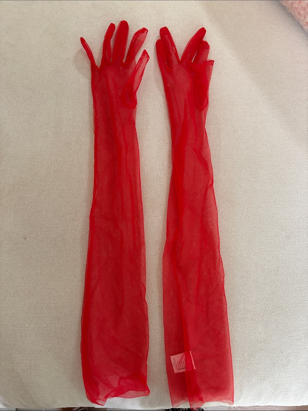 Ariana Grande Eternal Sunshine Red Mesh Gloves